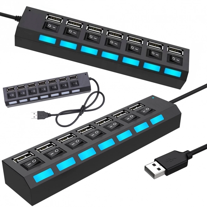 Rozdzielacz portów USB 7x 2.0