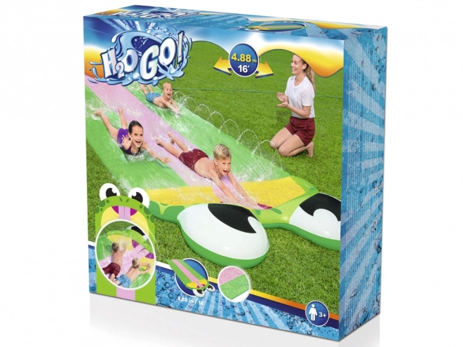 Bestway potrójna zjeżdżalnia wodna H2O GO! 488 cm żaba