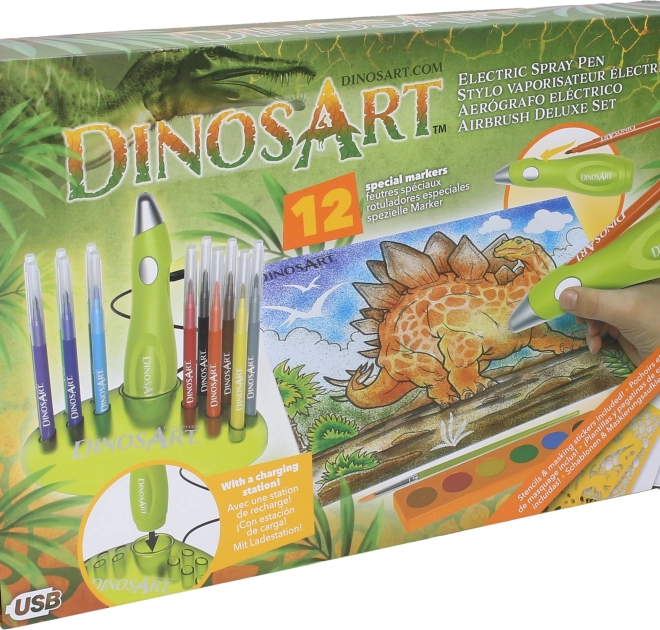 Zestaw do malowania aerografem DinosArt