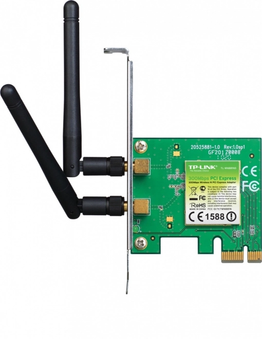 Karta bezprzewodowa WiFi N300 PCI-E z dwiema antenami