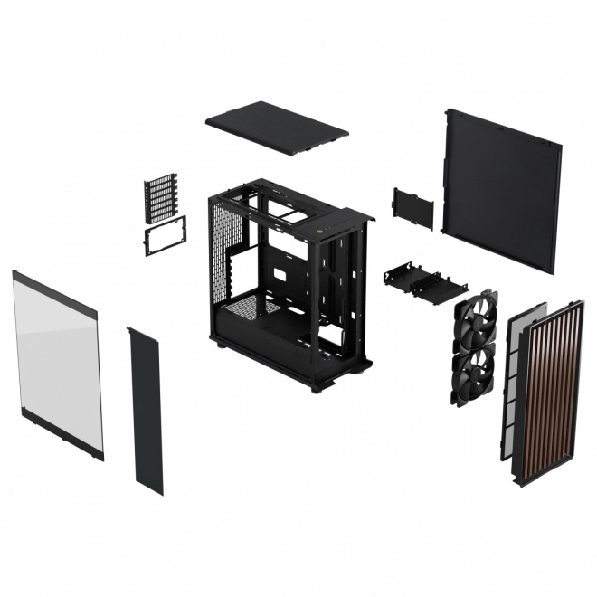 Fractal Design obudowa North czarna z drewnianymi elementami