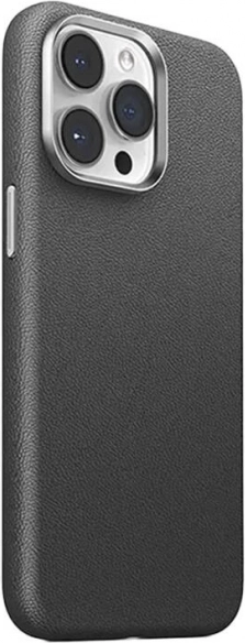 Joyroom magnetyczne skórzane etui do iPhone 15, czarne