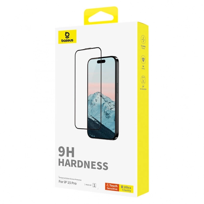 Szkło hartowane Baseus 0,3 mm do iPhone 15 Pro