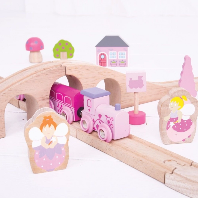 Kolejka drewniana ósemka dla księżniczek 35 części Bigjigs Rail