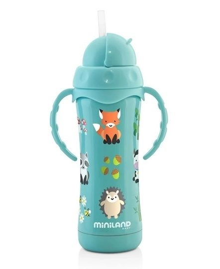 Termo bidon ze słomką - stalowy, 240 ml