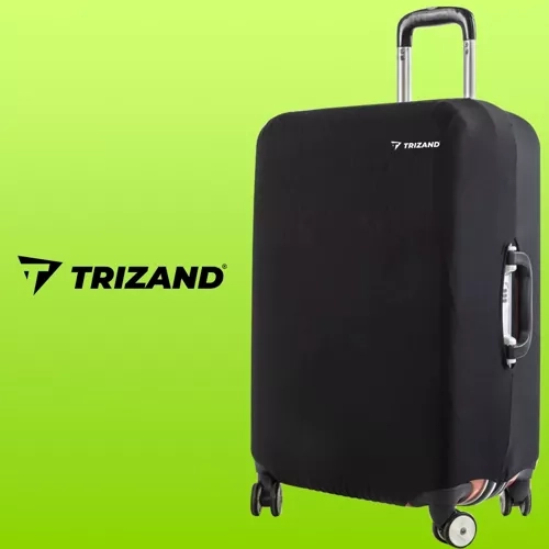 Trizand 23839 Pokrowiec na walizkę M 62 x 43 x 27 cm czarny