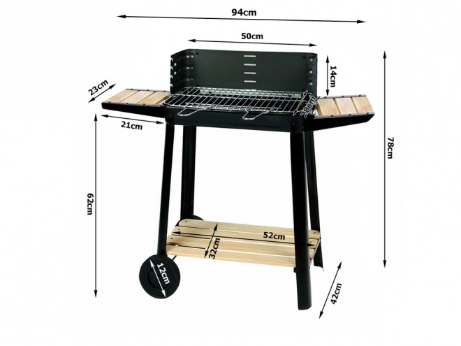 Duży ogrodowy grill na węgiel drzewny