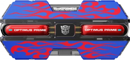 Bezprzewodowe słuchawki TWS Transformers w niebieskim kolorze