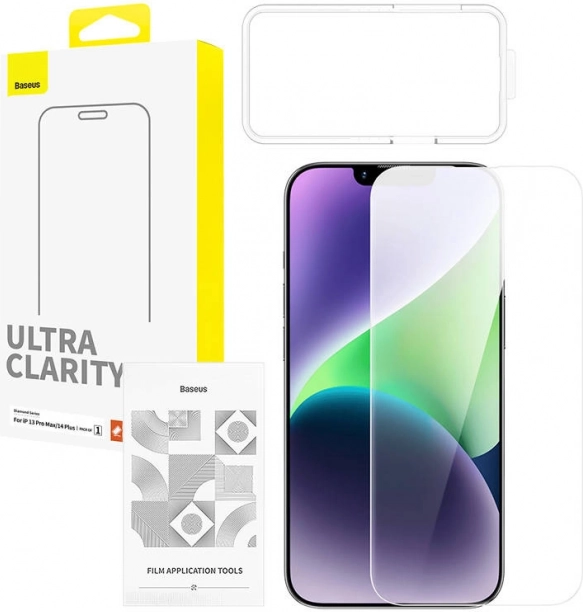 Ochronne szkło hartowane BASEUS OS Diamond Series HD do iPhone 13 Pro Max / 14 Plus – przezroczyste