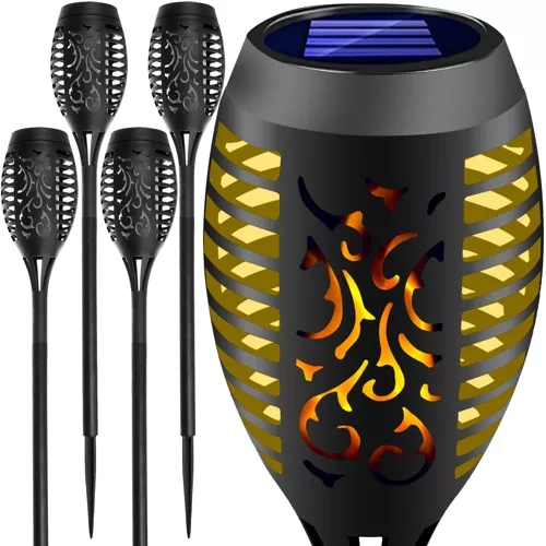 Garlov Solarna lampa ogrodowa - pochodnia, zestaw 4szt.