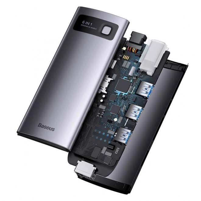 Baseus StarJoy 6v1 USB-C hub z wieloma złączami