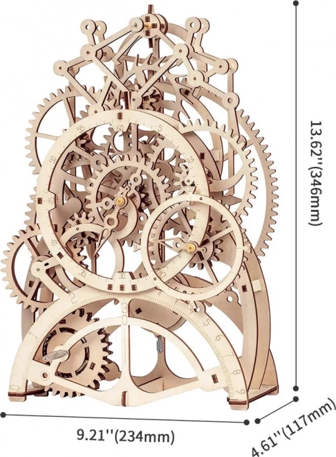 Zegar wahadłowy - 3D drewniane puzzle