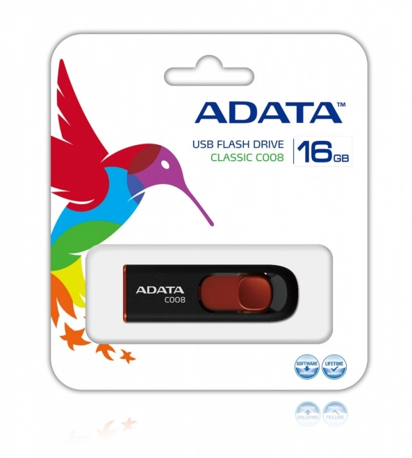 DashDrive Classic C008 16GB USB2.0 czarny/czerwony