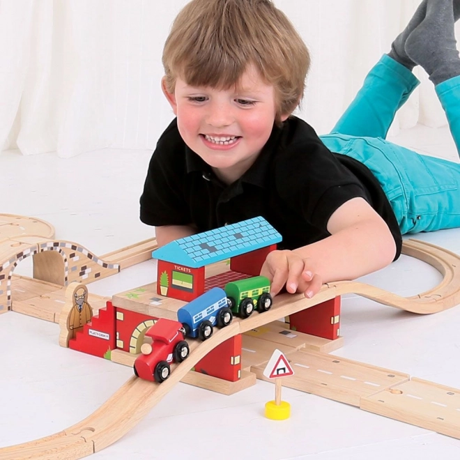 Bigjigs Rail Stacja Nad Drogą