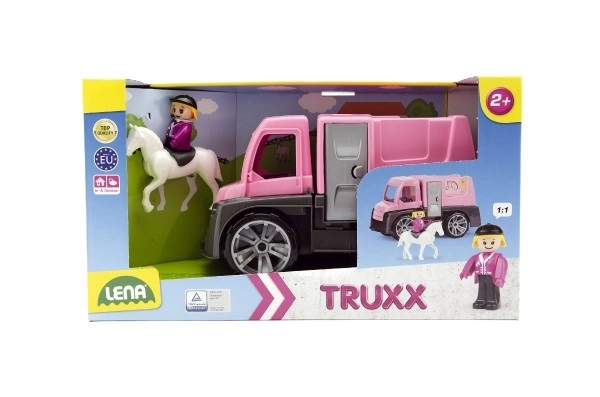 Auto Truxx transport koni z figurkami plastik 26cm w pudełku 39x22x16cm 24m+