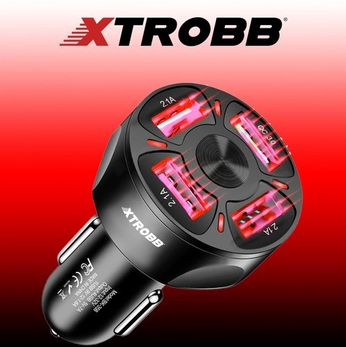 4x Ładowarka USB do auta + Kabel Xtrobb 19907