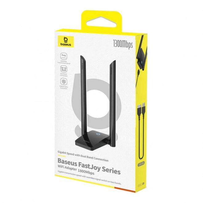 Adapter WiFi Baseus FastJoy 1800 Mbps czarny