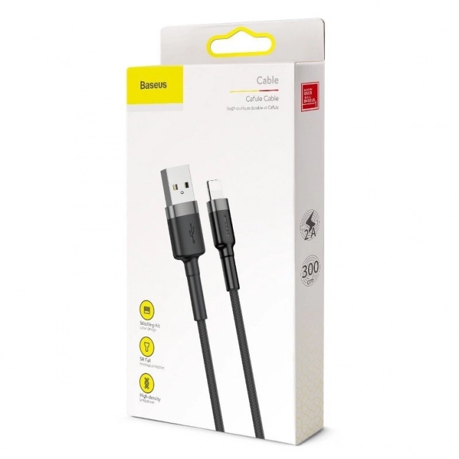 Baseus Cafule USB Lightning Kabel 2A 3m (Czarny Szary)