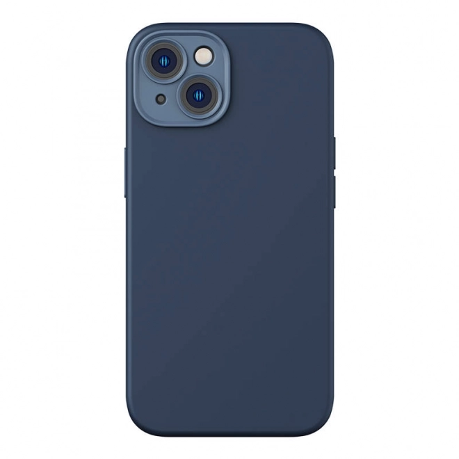 Magnetyczne etui i zestaw szkła hartowanego do iPhone 14 Plus - Baseus Liquid Silica niebieskie