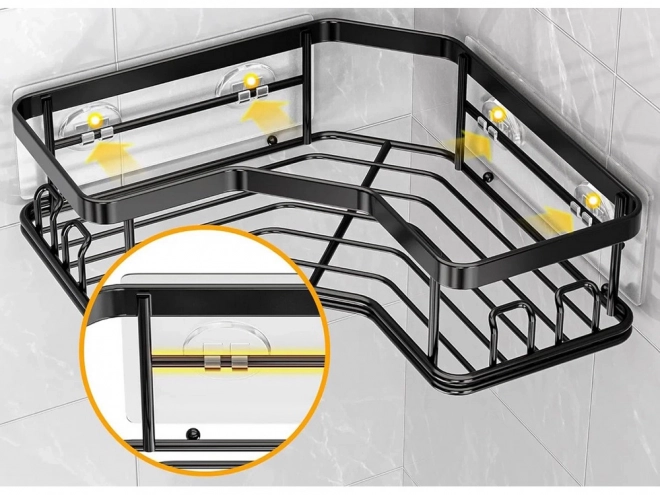 Narożne półki łazienkowe w stylu loft