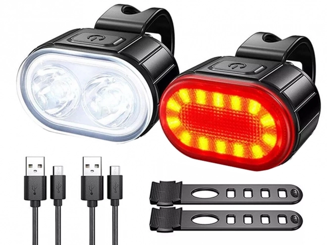 Ładowalne światła rowerowe LED z USB