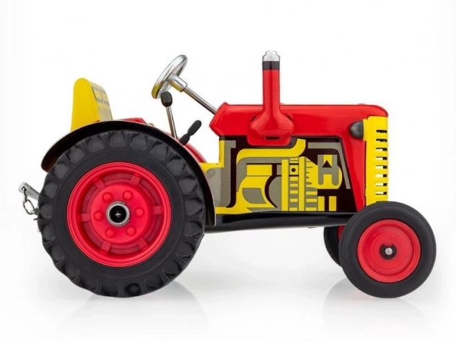 Traktor Zetor czerwony na kluczyk metal 14cm 1:25 w pudełku Kovap