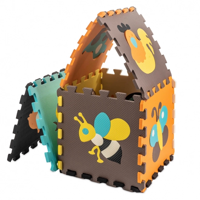 Kolorowe piankowe puzzle z zwierzątkami - 9 części