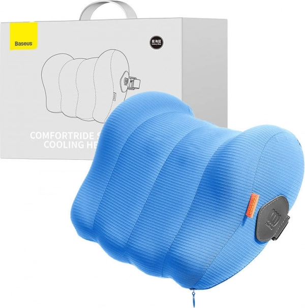 Chłodząca ergonomiczna poduszka na zagłówek do auta Baseus ComfortRide niebieska