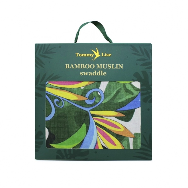 Tommy Lise Bambusowa muślinowa pielucha Lush Garden 120x120 cm