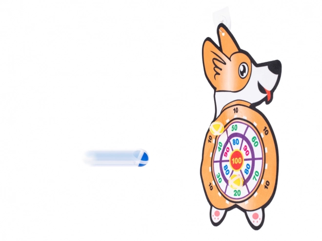 Dziecięca gra Corgi tarcza z suchymi piłeczkami