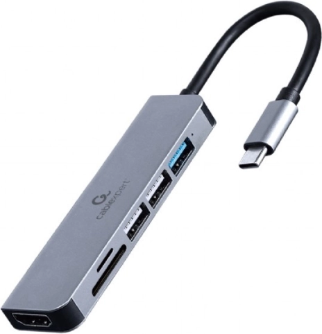 Adapter USB-C 6w1 z HDMI i czytnikiem kart