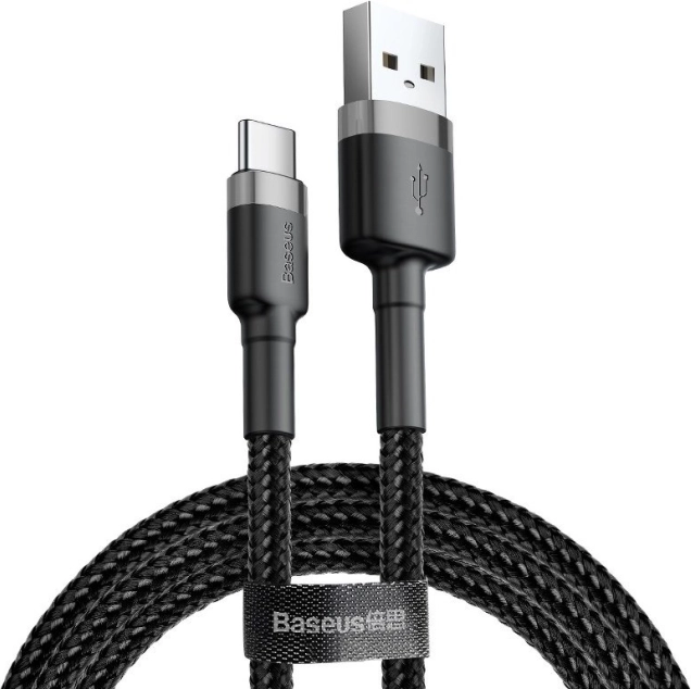 Baseus Cafule kabel USB-C do ładowania i danych 1 m szaro-czarny