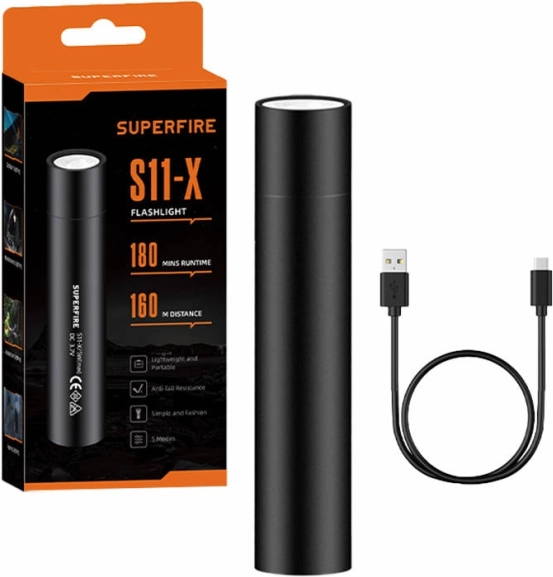Mini latarka Supfire 700 lm z ładowaniem USB
