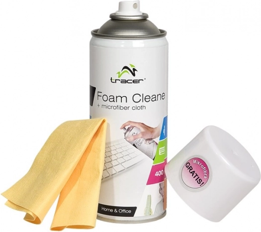 Pianka czyszcząca do plastiku 400 ml z mikrofibrą