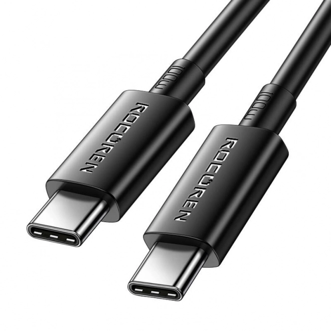 Kabel szybkiego ładowania USB-C na USB-C 100W, 1 m czarny