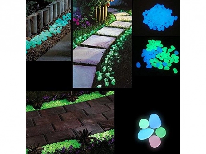Fluorescencyjne świecące kamienie do ogrodu i domu
