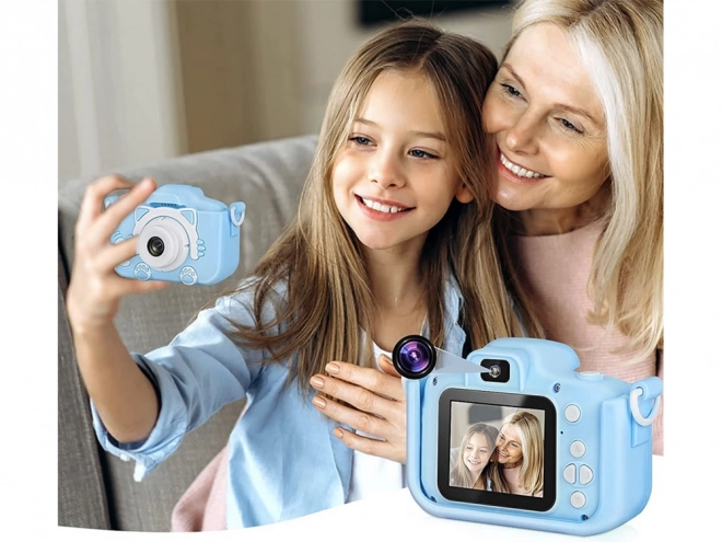 Cyfrowy aparat fotograficzny dla dzieci z kotkiem