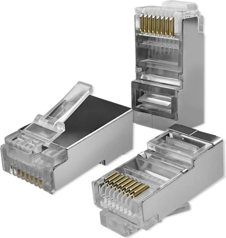 Modułowy złącze RJ45 CAT5e FTP ze złoconymi stykami, 100 szt.
