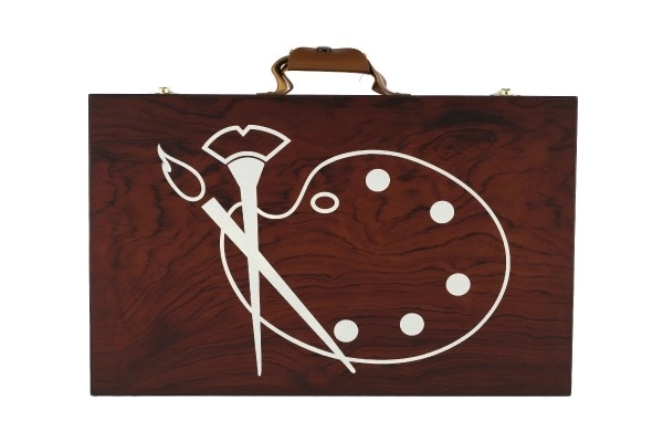 Zestaw do malowania Art box w drewnianej walizce - 79 sztuk