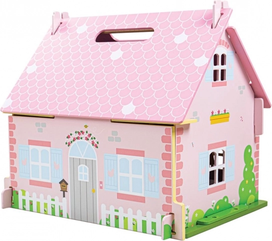 Przenośny drewniany domek dla lalek Bigjigs Toys