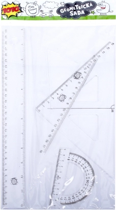 zestaw geometryczny przezroczysty