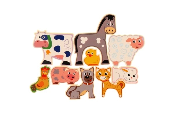 Puzzle/Układanka planszowa farma 20x14cm w pudełku 24x21x2cm 24m+