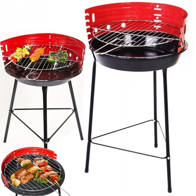 Przenośny ogrodowy campingowy grill na węgiel drzewny