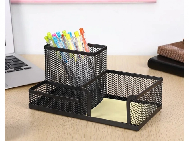 Metalowy organizer biurkowy 3 przegrody