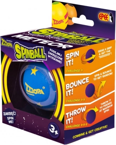 Spinball Skręcona Zabawa Niebieska z żółtym meteorem