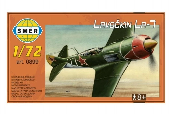 Model Ławoczkin La-7 1:72 13,6x11,9cm w pudełku 25x14,5cm