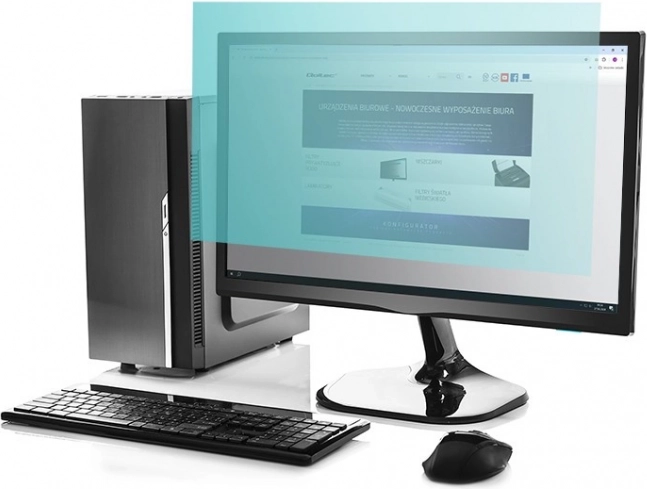 Filtr światła niebieskiego 21,5 cala | Proporcje 16:9 | Ochrona wzroku | Anti-Glare | Matowy do monitora