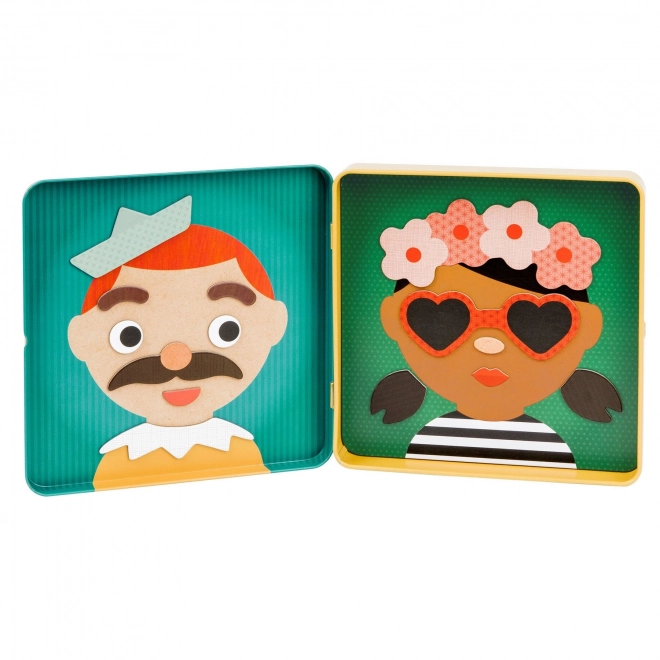 Magnetyczne puzzle wesołe twarze