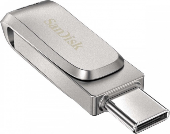 SanDisk Ultra Dual Drive Luxe 256 GB USB 3.1 Type‑C/USB‑A metalowa pamięć flash