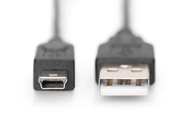 Kabel przyłączeniowy USB 2.0 HighSpeed "Canon" USB typ A/miniUSB B (5pin) M/M czarny 1m